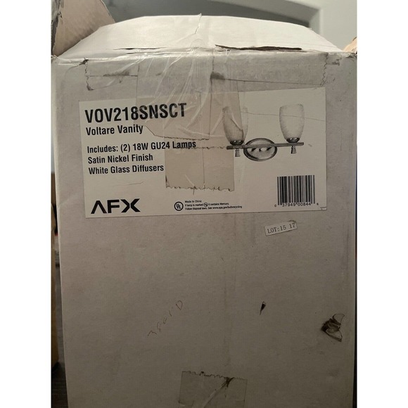 Vanity Light Fixture with 2 Lights-Satin Nickel Finish - Picture 7 of 7